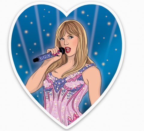 Taylor Greatest Era Heart Die Cut Sticker