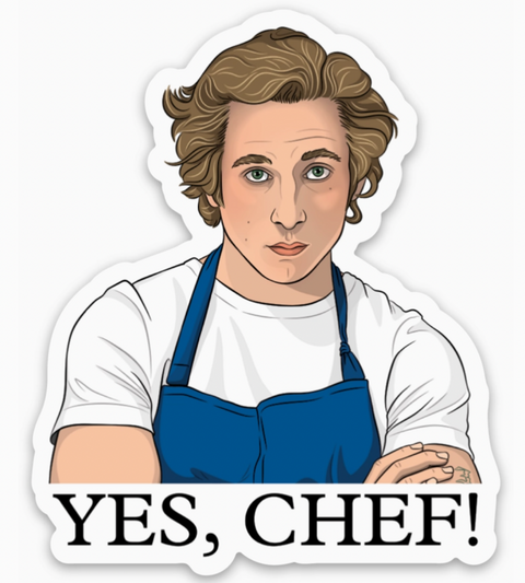 The Bear Yes, Chef! Die Cut Sticker