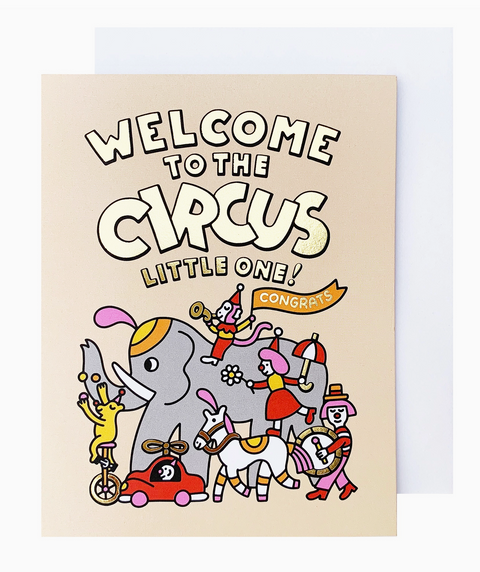 Little One Circus Baby Card