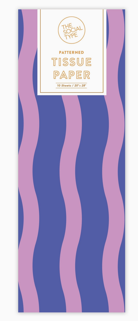 Grape Jelly Fussy Stripe Tissue Paper