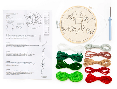 Mushroom Punch Needle Kit