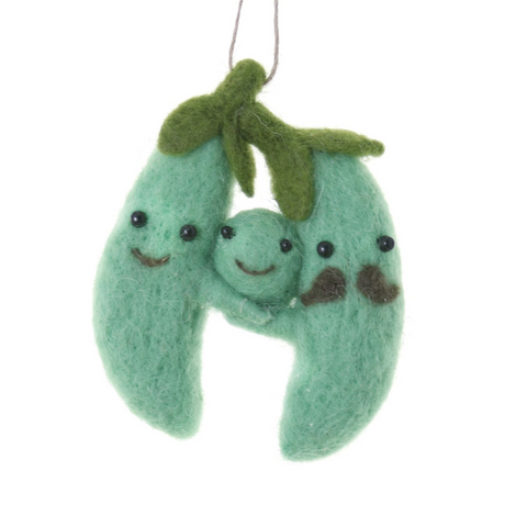 Pea Pod Family Ornament