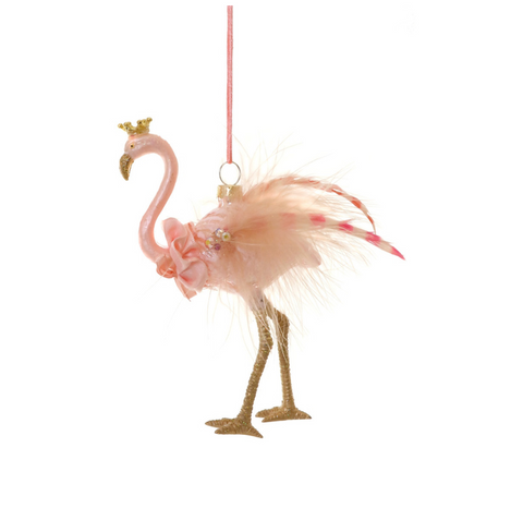 Royal Flamingo Ornament