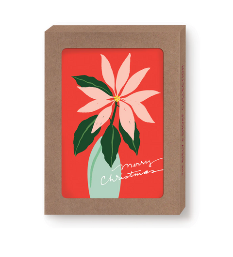 Poinsettia Holiday Boxed Card