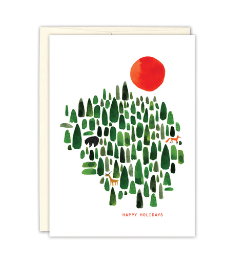 Winter Forest Holiday Card