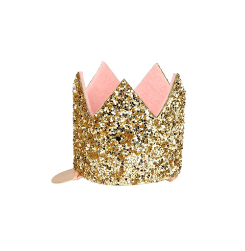 Mini Glitter Hair Clip Crown