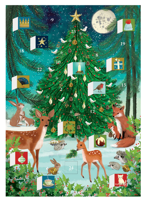 Festive Forest Advent Calendar Card