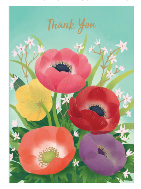 Thank You Anemones Card