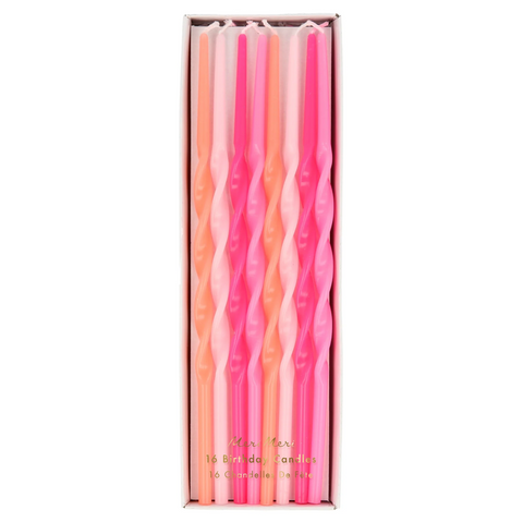 Twisted Pink Long Candles