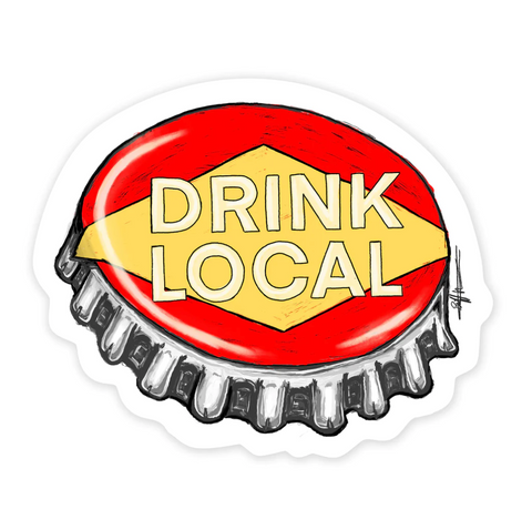 Drink Local Mini Sticker