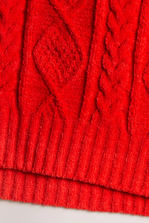 Festive Red Cardigan Sweater