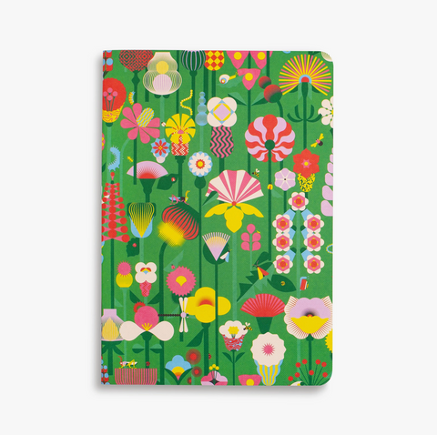 Geometric Flowers Notebook Assorted Colors