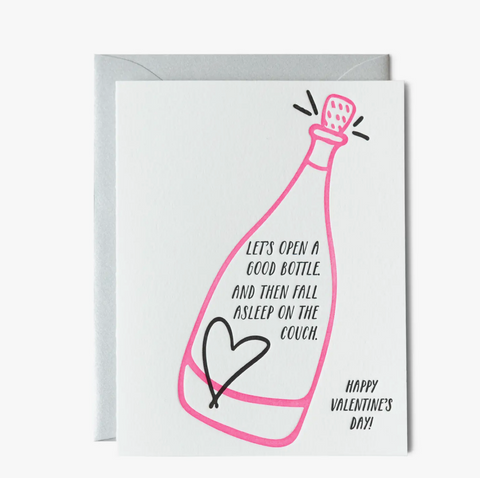 Couch & Bottle Valentine's Card
