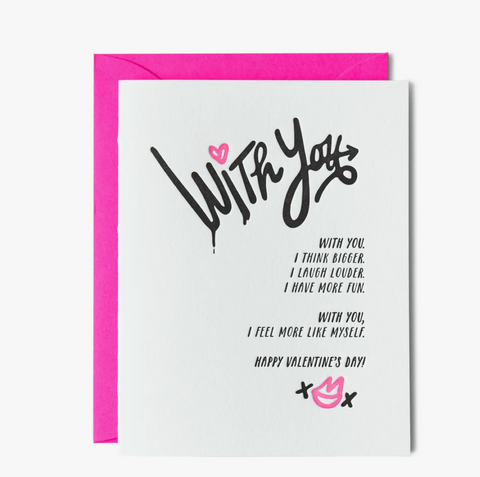 With You Valentine's Card