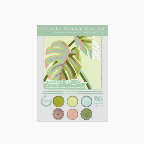 Monstera Mini Paint by Numbers Kit