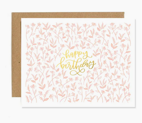 Tiny Floral Birthday Card