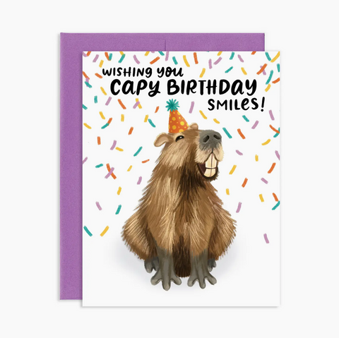 Capybara Smiles Card
