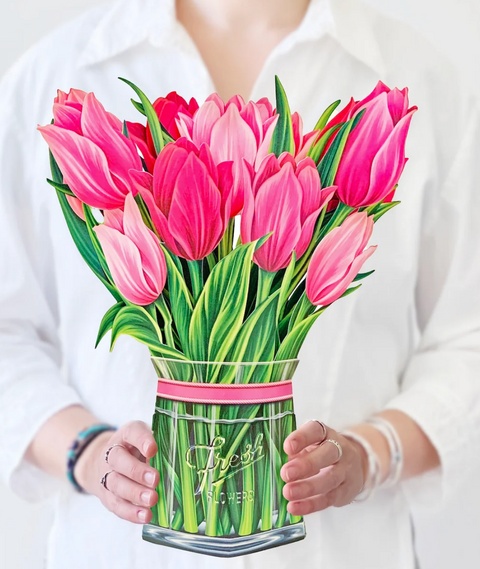 Pink Tulips Pop Up Bouquet