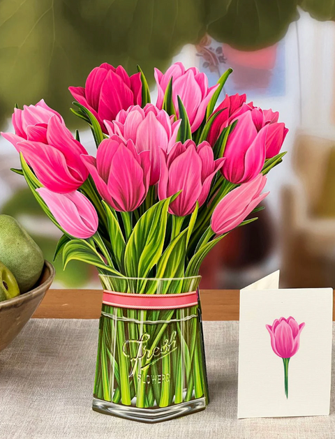 Pink Tulips Pop Up Bouquet