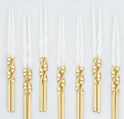 Gold Dipped Twisted Candles