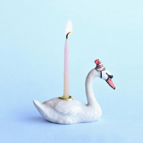 Porcelain Cake Topper Candle Holder