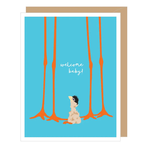 Stork Chick Baby Card
