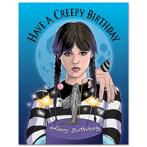 Wednesday Creepy Birthday Card
