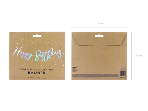 Happy Birthday Banner - Iridescent