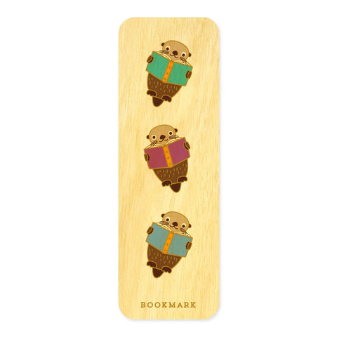 Otter Mini Wood Bookmark