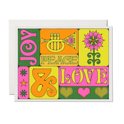 Peace Love Joy Holiday Card