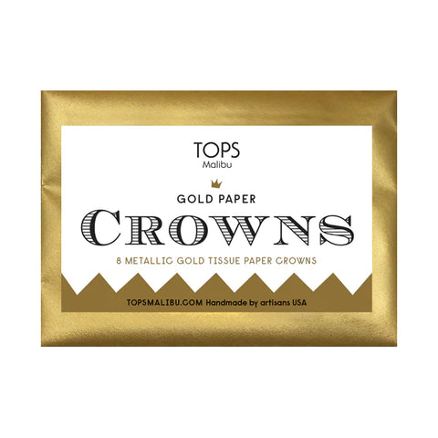 Metallic Tissue Gold Crowns - 8 pack