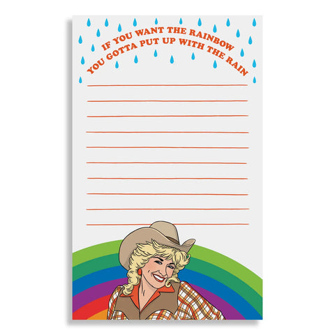 Dolly Cowgirl Rainbow Notepad