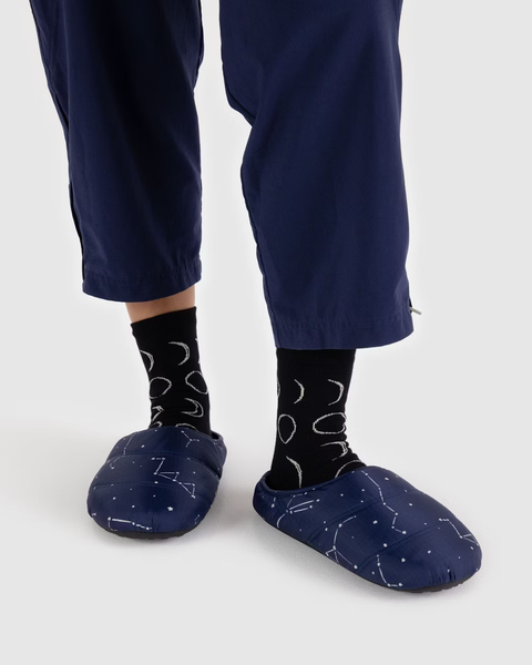 Constellation Midnight Puffy Slippers