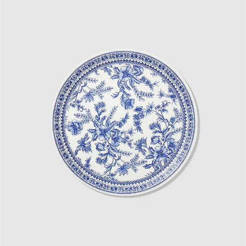 French Toile Paper Plates