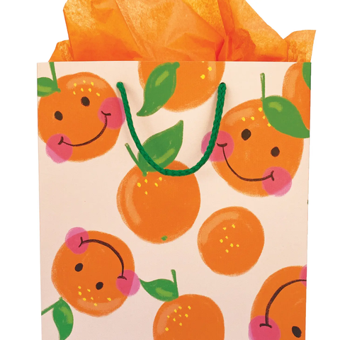 Smiley Orange Gift Bag