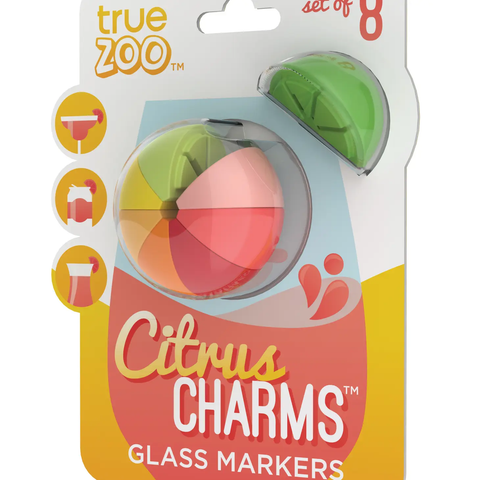 Citrus Charms™ Glass Markers (Set of 8) by TrueZoo