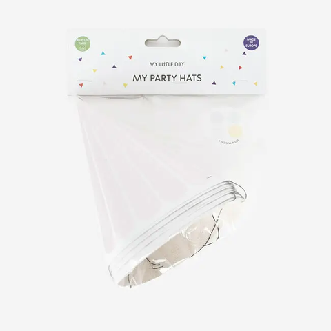 Pastel 8 Party Hats