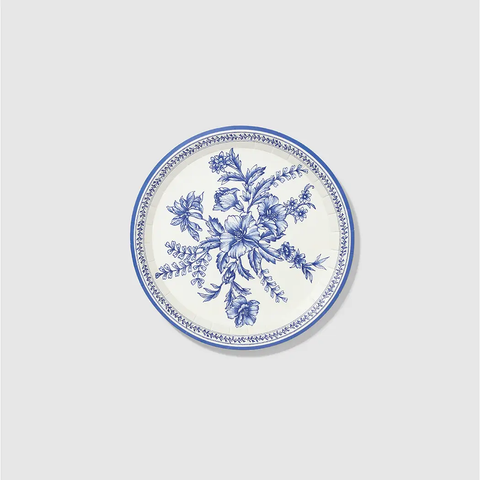 French Toile Paper Plates