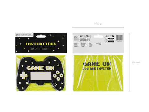 Gamepad Invitations Blank Lines Inside