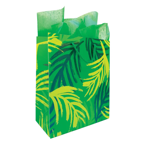 Green Palm Leaf Gift Bag