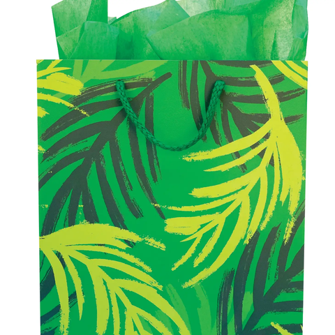 Green Palm Leaf Gift Bag