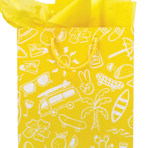 Yellow California Dreaming Gift Bag