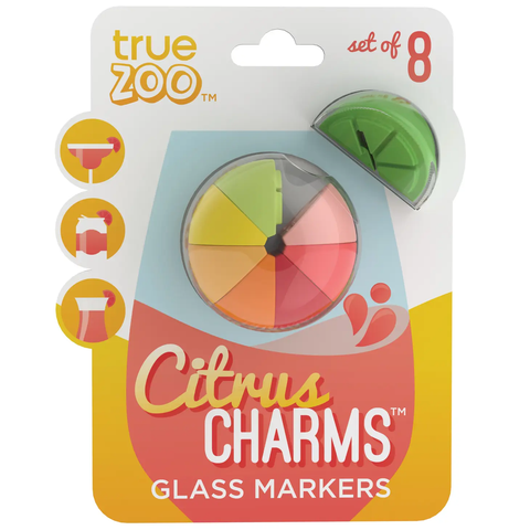 Citrus Charms™ Glass Markers (Set of 8) by TrueZoo