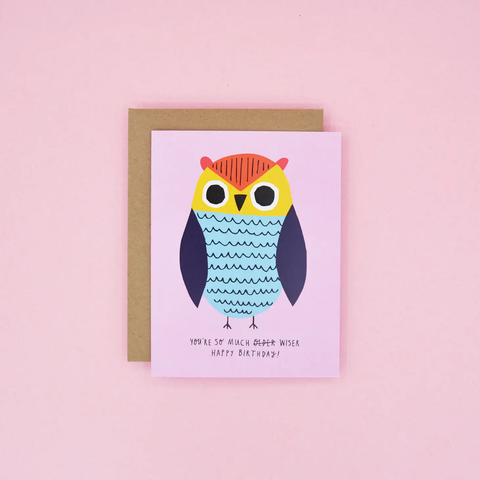 Wiser Owl Birthday Card