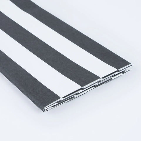 Black Stripe Paper Tablecloth