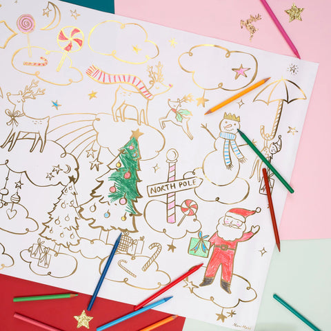 Christmas coloring posters