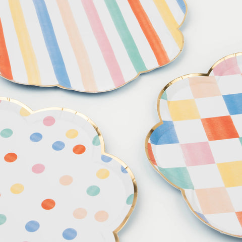 Colourful Pattern Party Plates