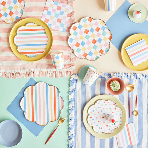 Colourful Pattern Party Plates