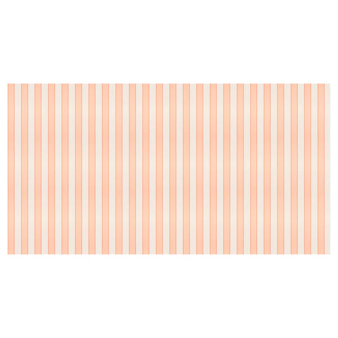 Peach Stripe Paper Tablecloth