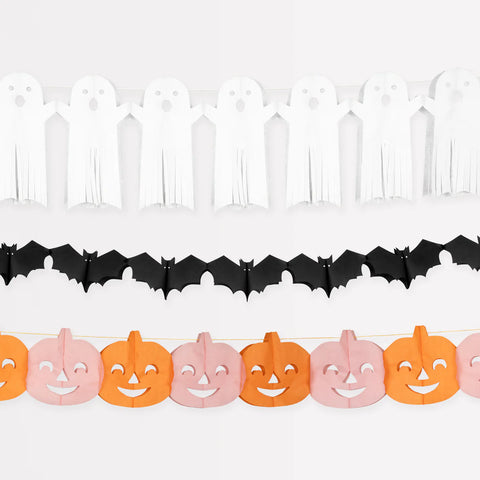 Tissue Paper Halloween Garlands